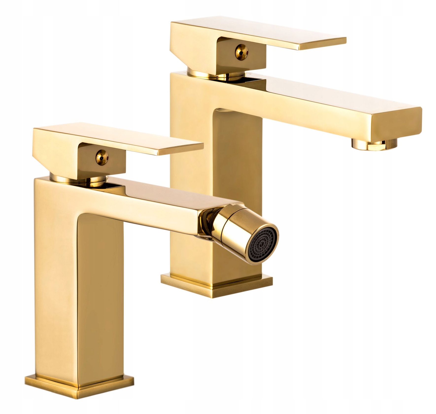 Zlatý Umývadlový Kohútik Nízky Bidetový Set Ister