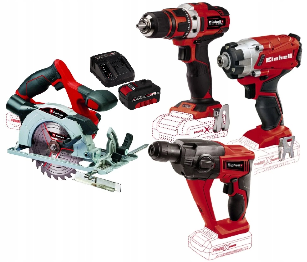 Einhell Sada Elektrického Nářadí 4,0AH 18V Aku Vrtačka Ostatní