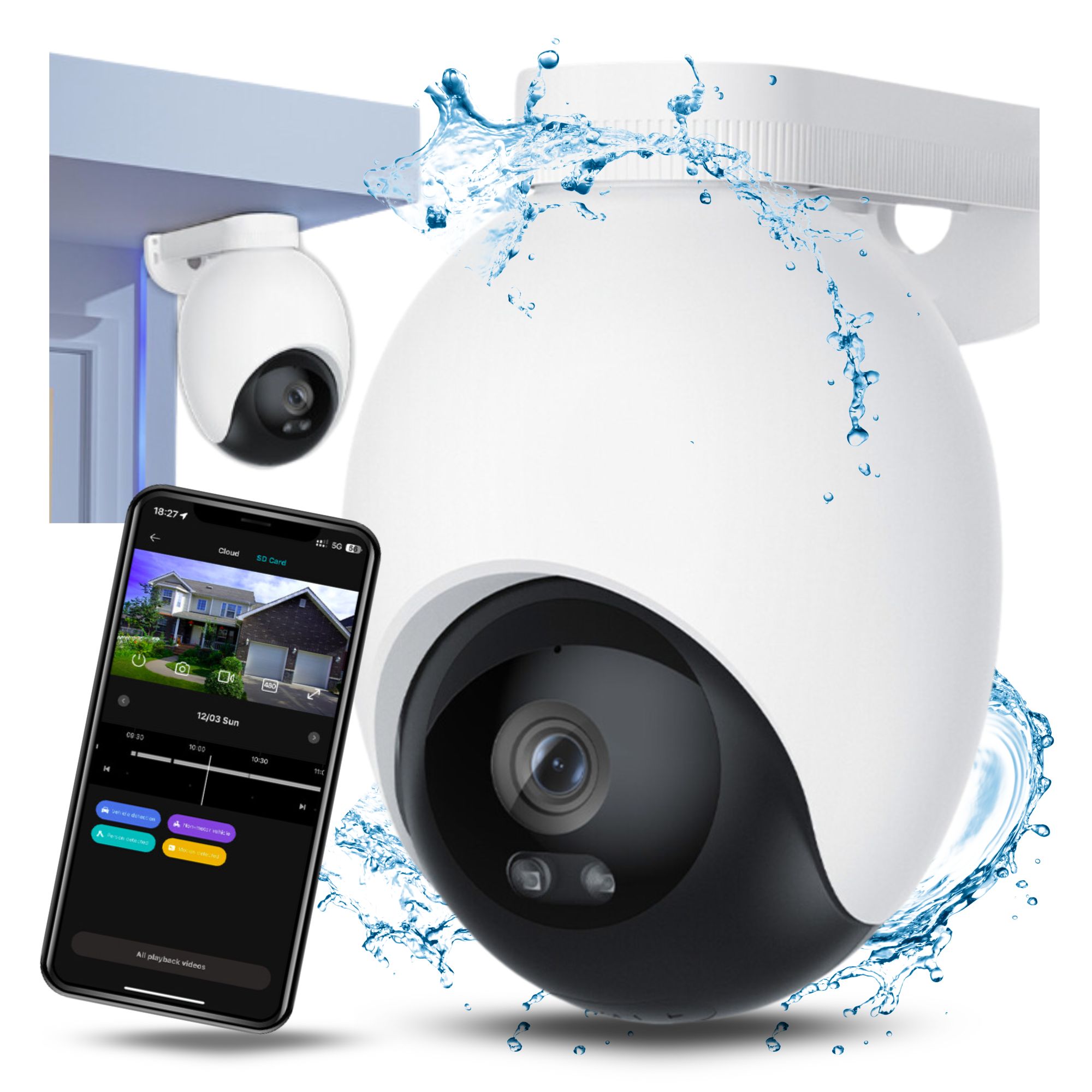 Vonkajšia otočná Kamera Imilab EC6 na monitorovanie dvora a pozemku 3K 360°