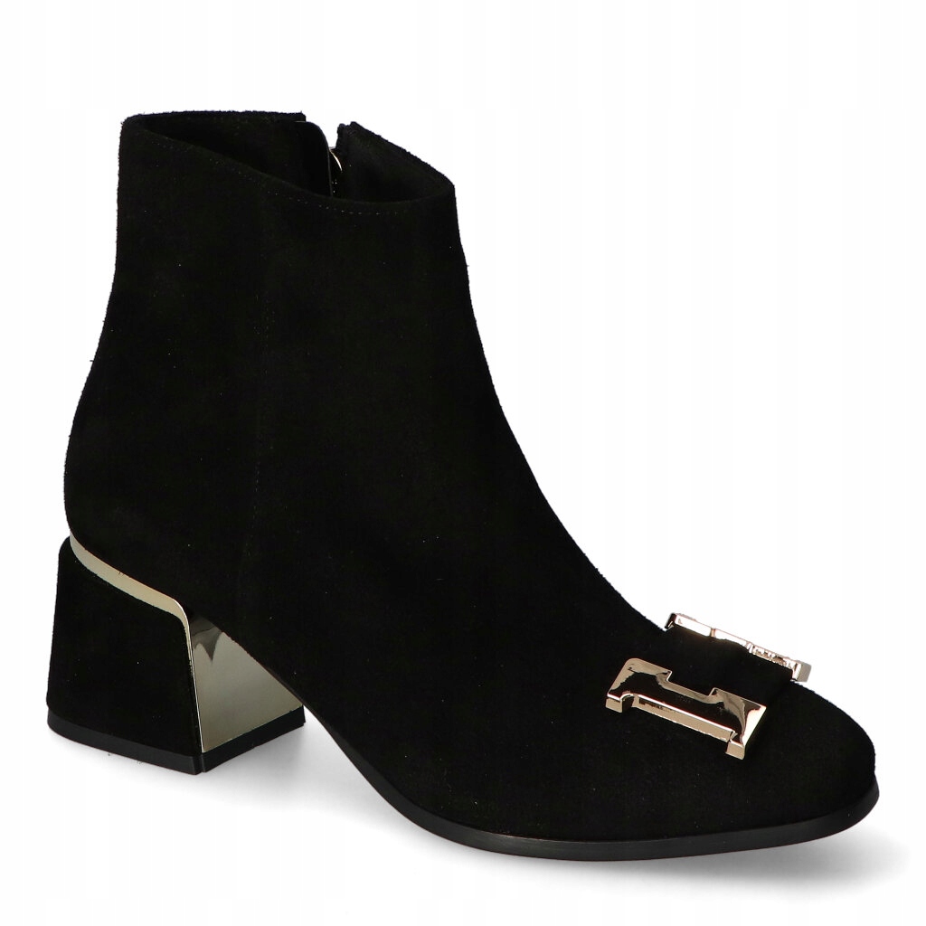 Damiss DS-942/2/A Černé semišové kotníkové Kotníkové Boty 38