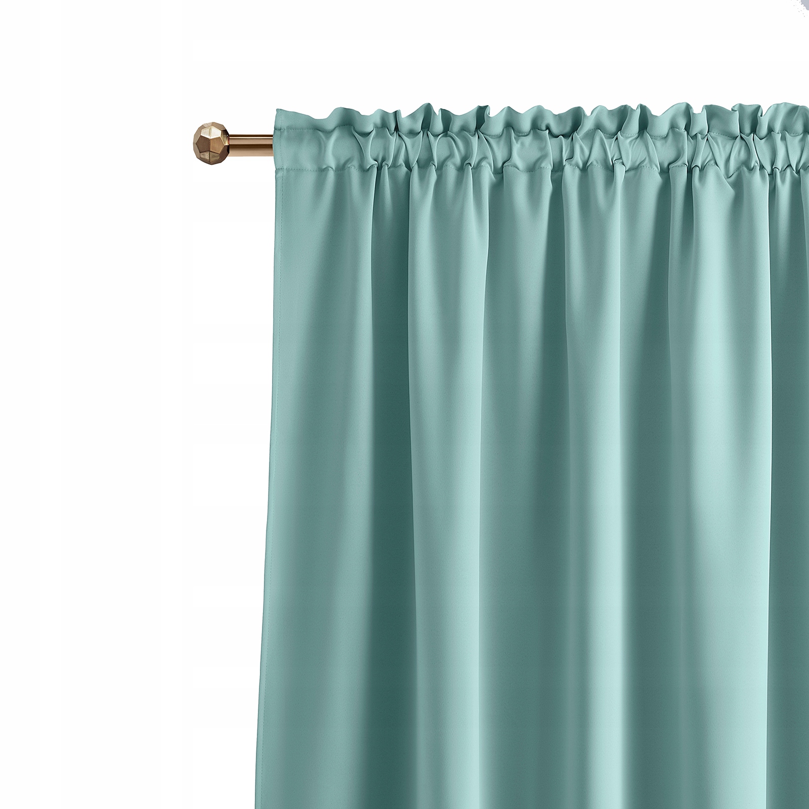 

Zasłona zaciemniająca miętowa 140x260 na taśmie