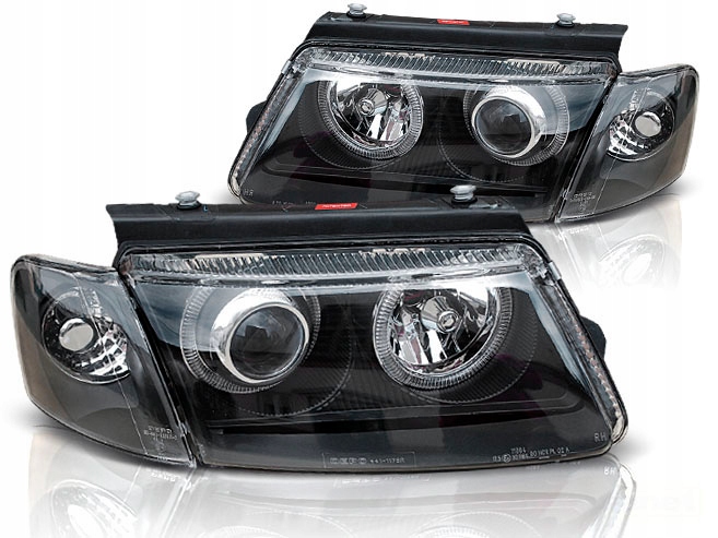 LAMPY VW PASSAT B5 97-00R RINGI ANGEL EYES BLACK DEPO