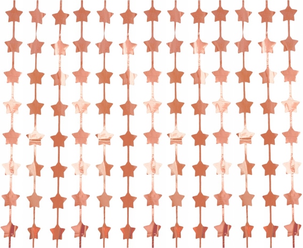 

Imprezowa kurtyna party Gwiazdki, różowe złoto