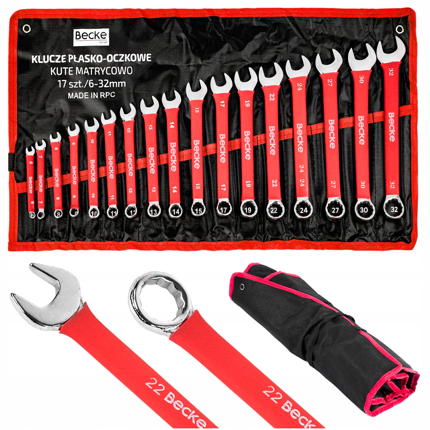 Sada očkoploché klíče 17 kusů s pogumovanou rukojetí dárek