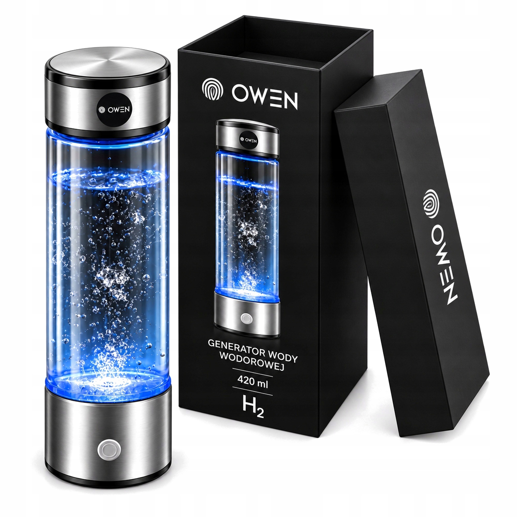 Ionizátor vodíkové vody přenosný aktivní generátor vodík láhev 420 ml