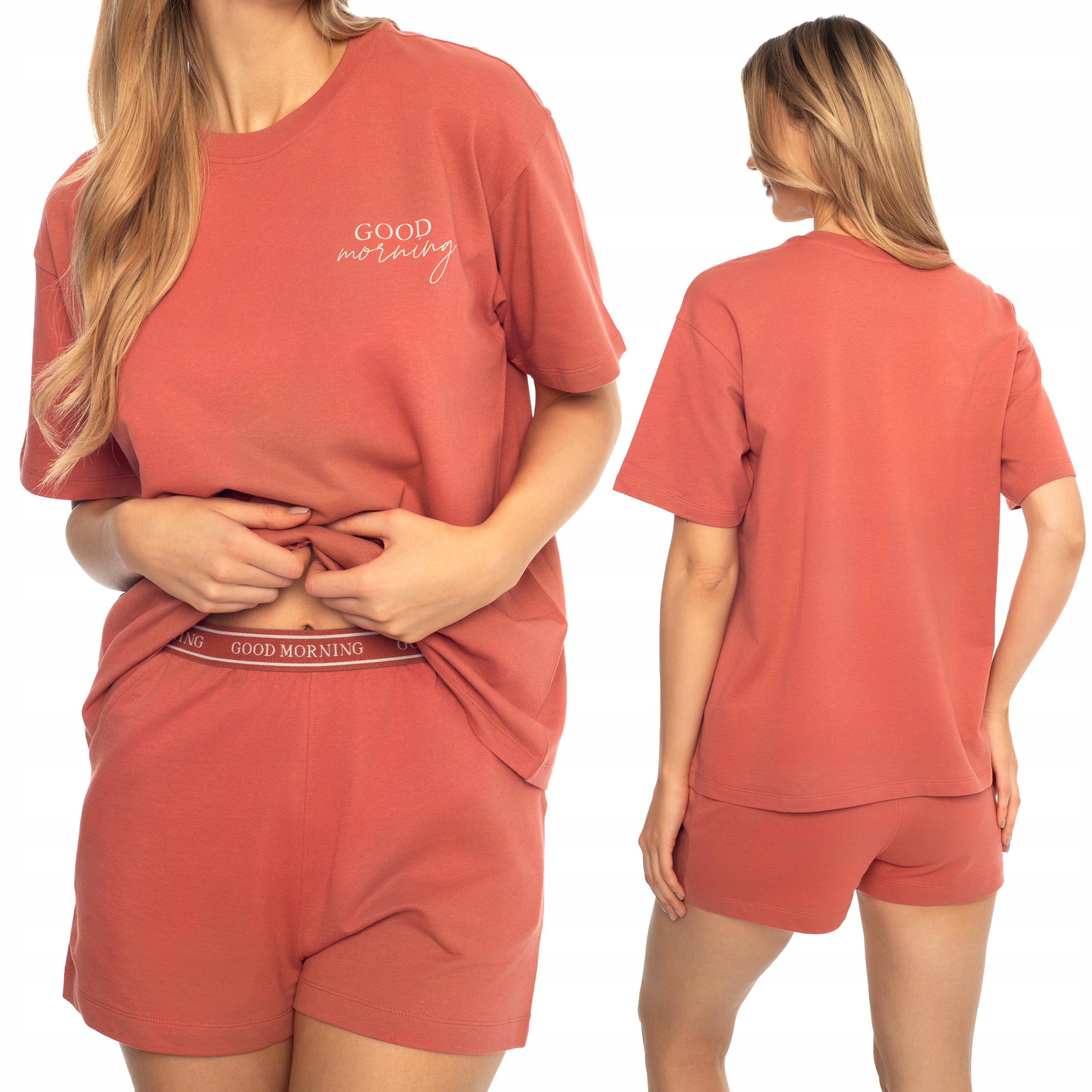 Dámské letní pyžamo 100% Bavlna s krátkým rukávem Henderson Abstract L