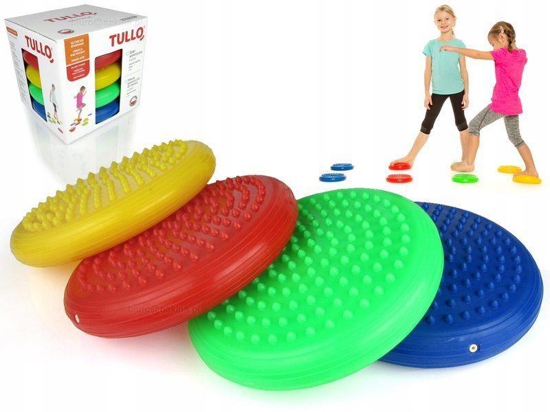 Tullo Dyski sensoryczne 4 sztuki Ćwiczenia Trening Równowaznia Tor Reha