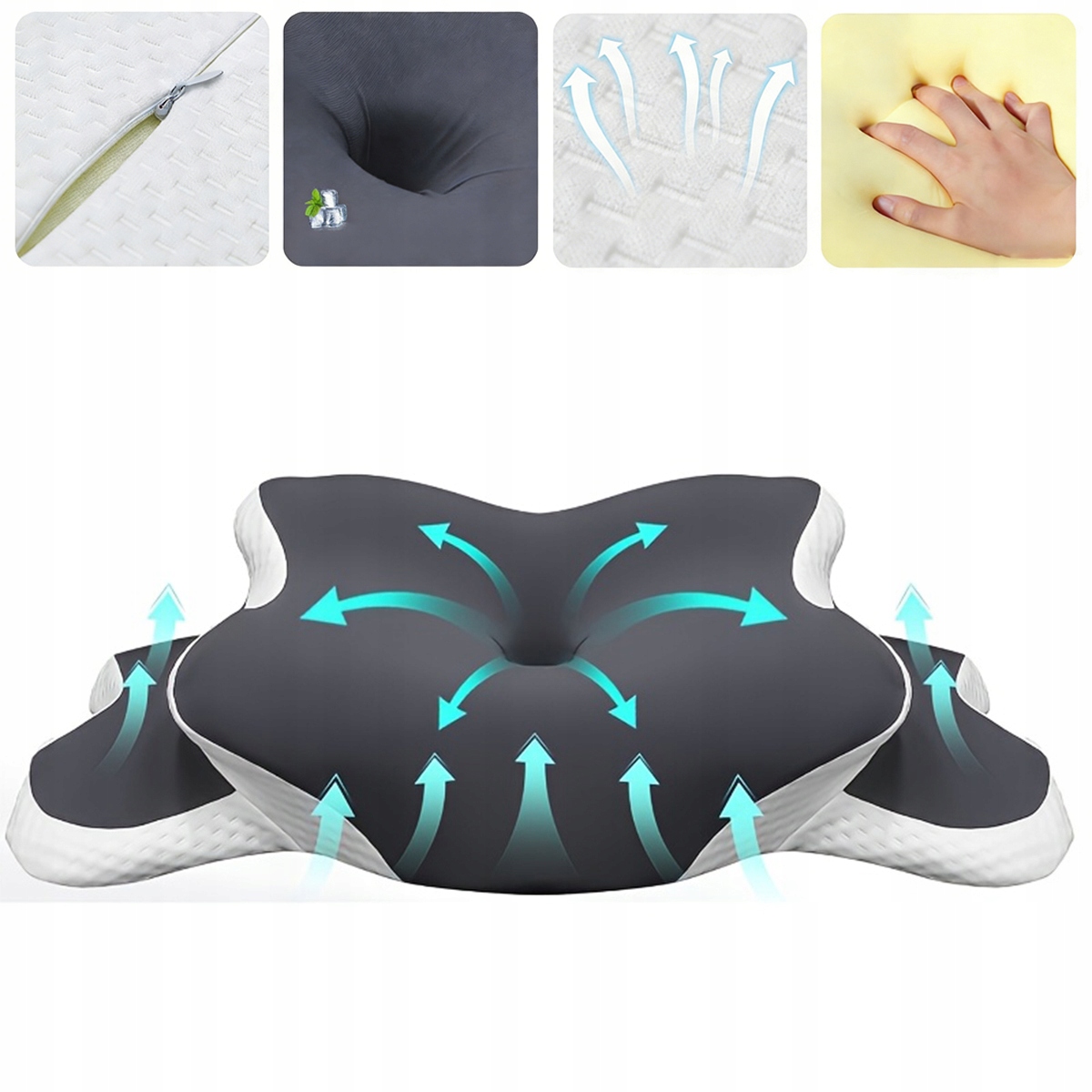 Poduszka Ortopedyczna Do Spania na boku Profilowana Pianka Memory 2026