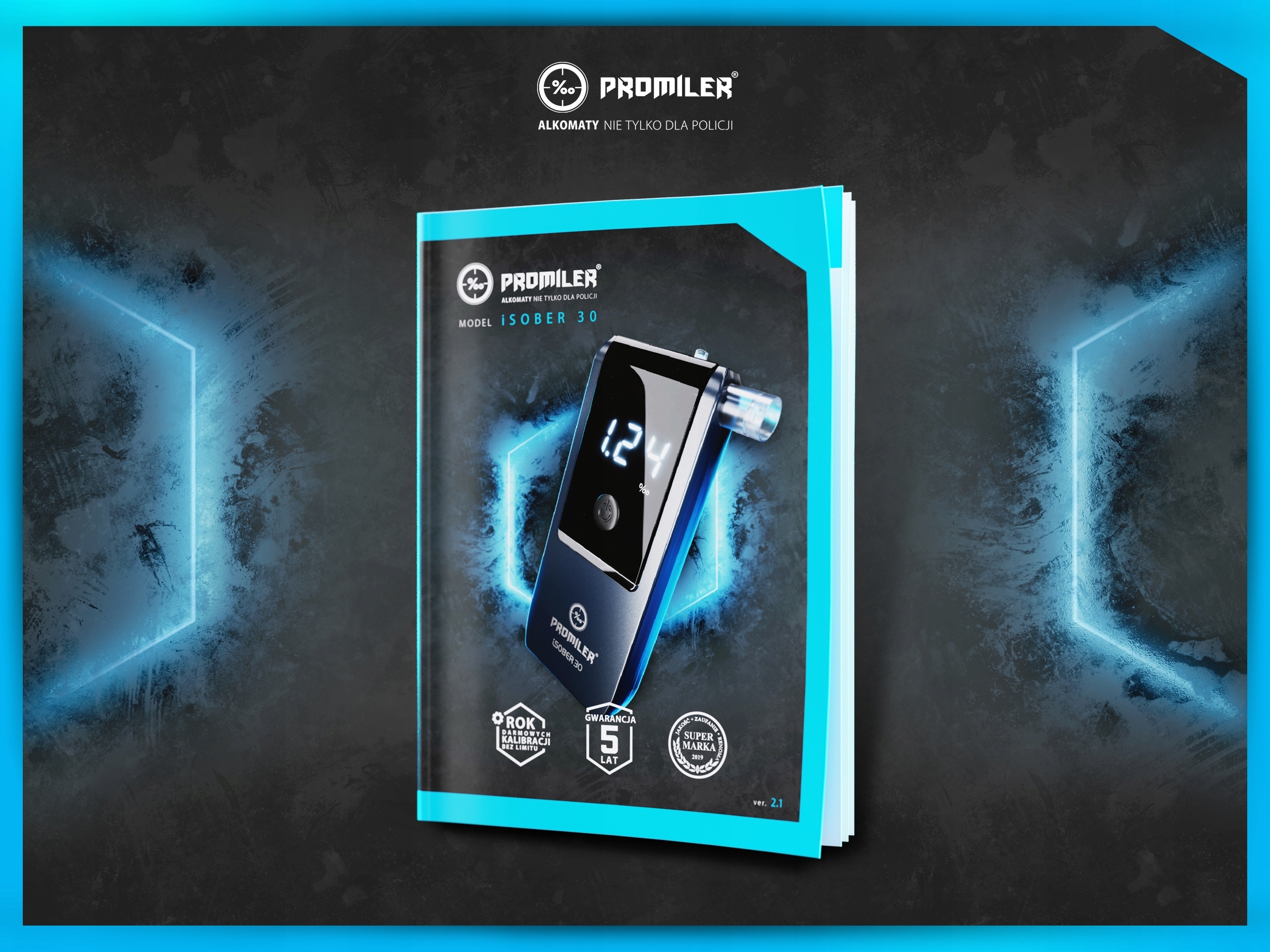 Alkomat PROMILER iSober 30 - 4x więcej PLATYNY ! Możliwość kalibracji tak