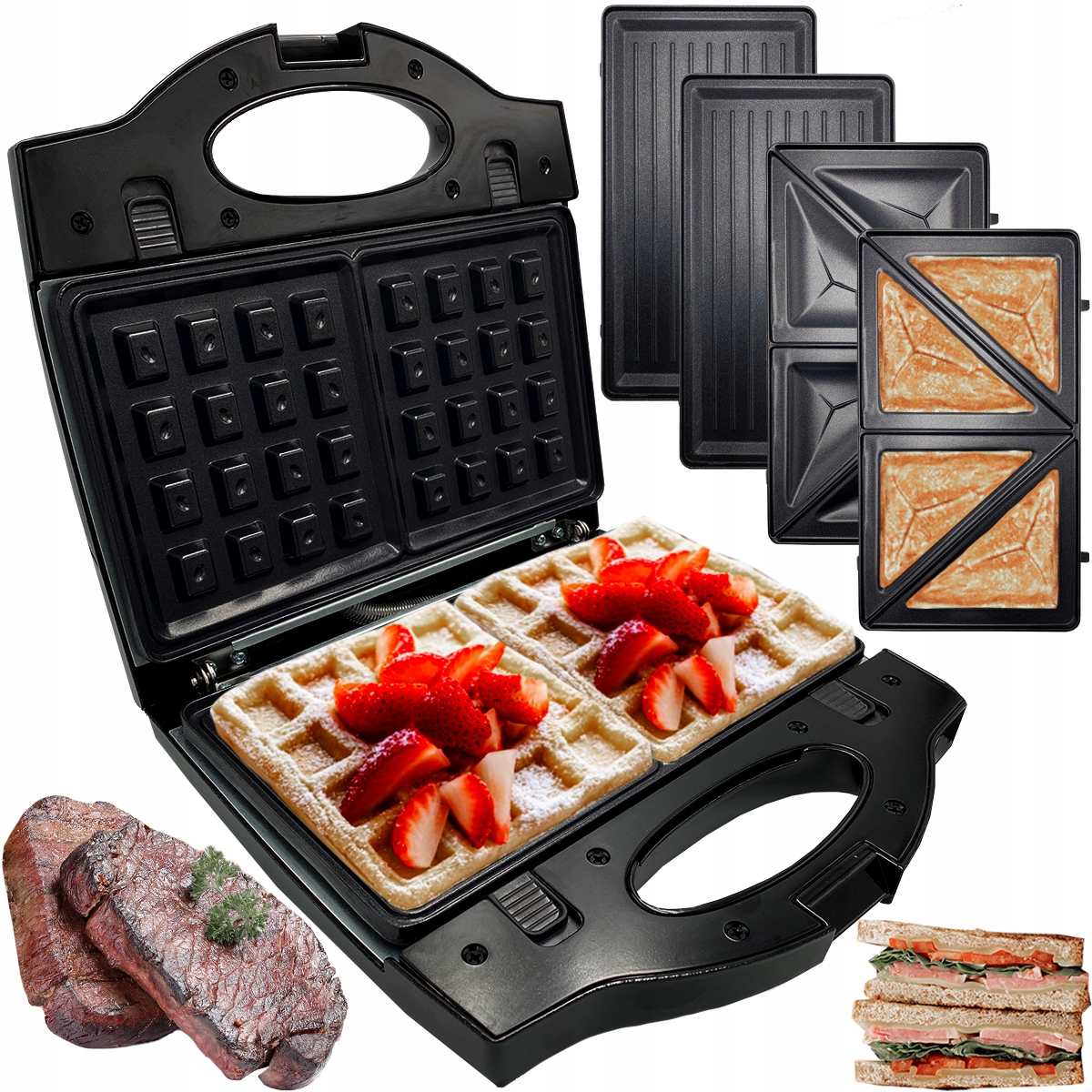 

Toster Gofrownica Grill Opiekacz Do Kanapek 3w1