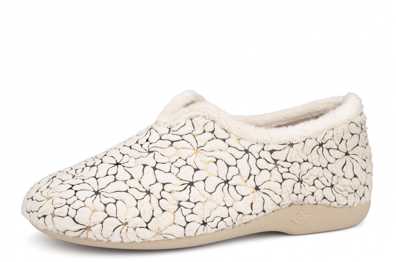 Dámské teplé Pantofle Sanital Flex Z32323X krémové se svrškem, vel. 40