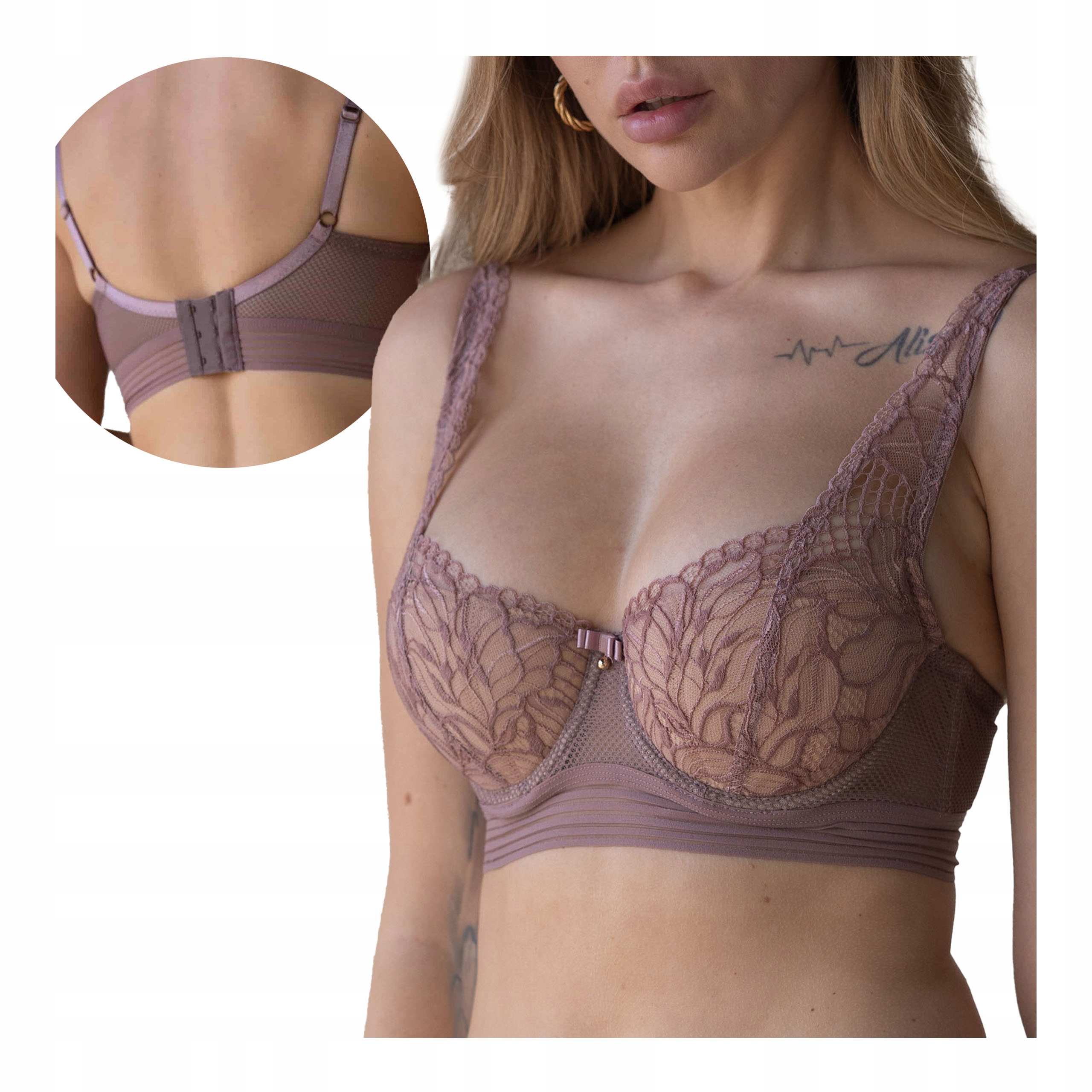 Sexy krajková podprsenka s polovyztuženými kosticemi Kleo 75C