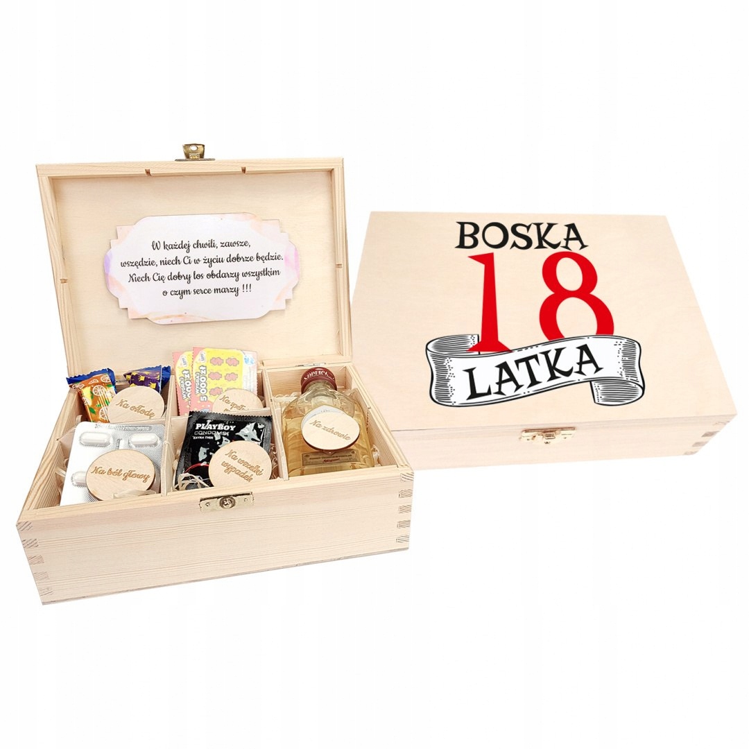 

Pudełko Niezbędnik Boska 18 latka na osiemnastkę
