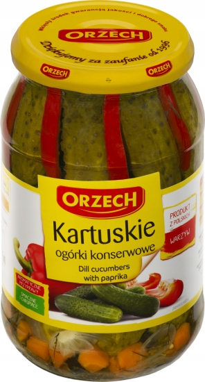 Ořech nakládaná okurka Kartuskie 900 g