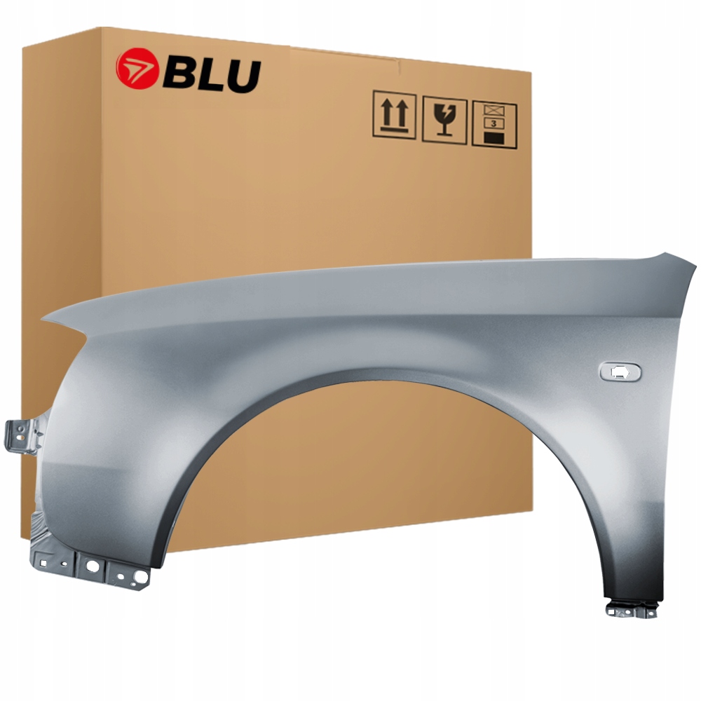 Blu Blatník Audi A6 C5 LY7M levý stříbrný 97-01 přední AluSilber