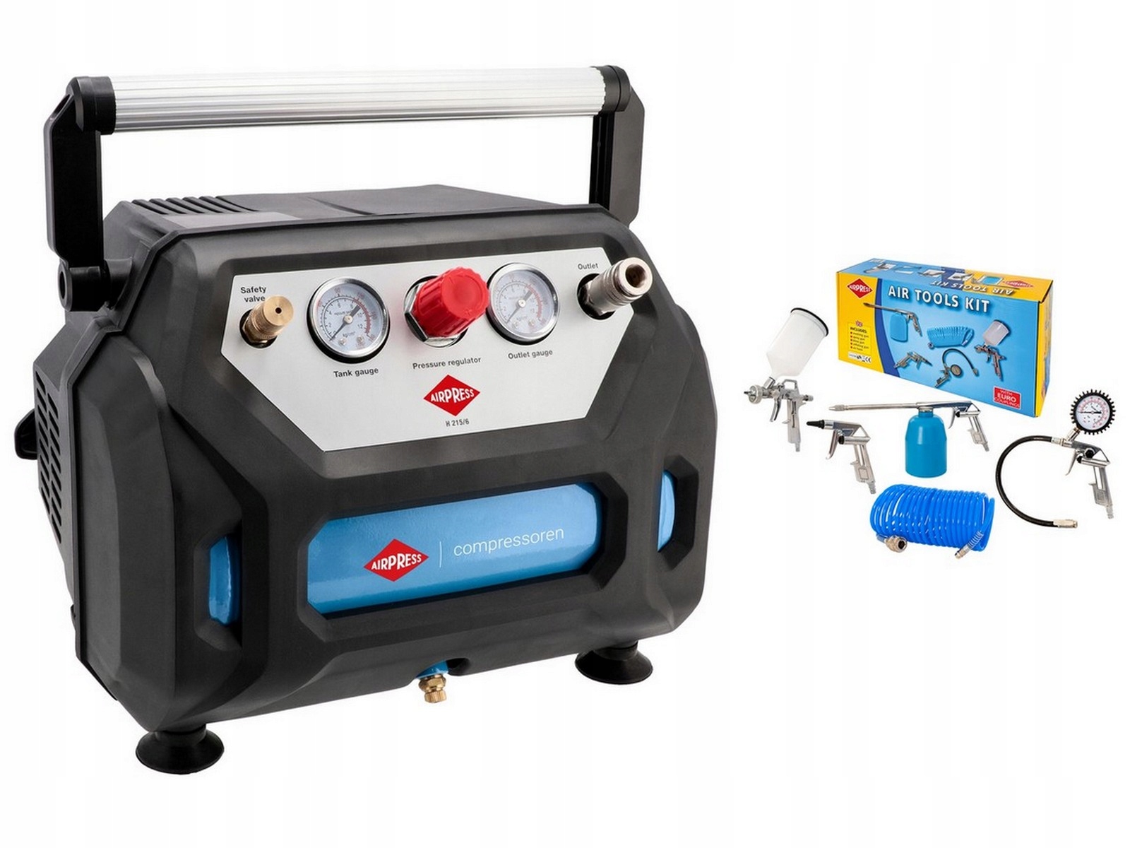 Kompresor bezolejowy Airpress 36943+Akcesoria