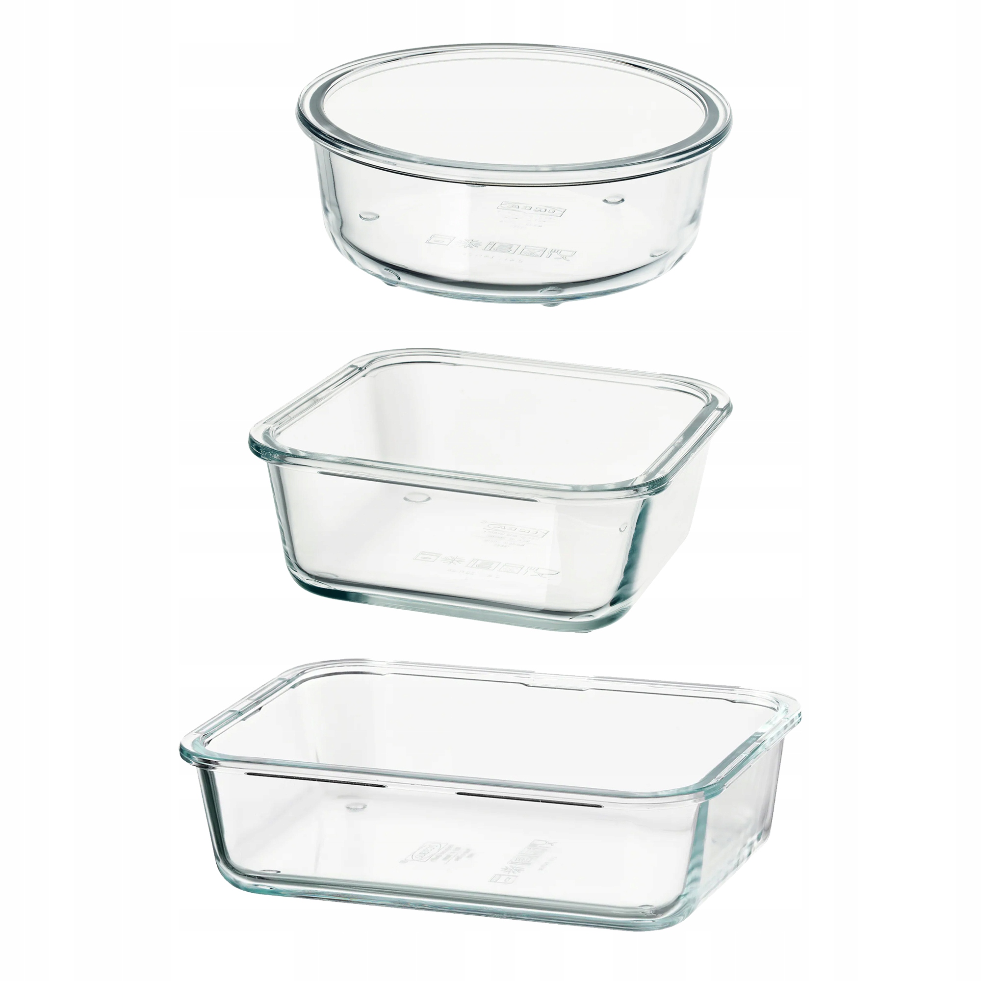 

Ikea 365+ Pojemnik Na Żywność Szklany Zestaw 3 Szt