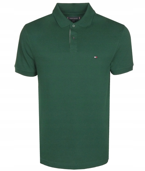 Tommy Hilfiger pánské polo, lahvově zelená barva, S