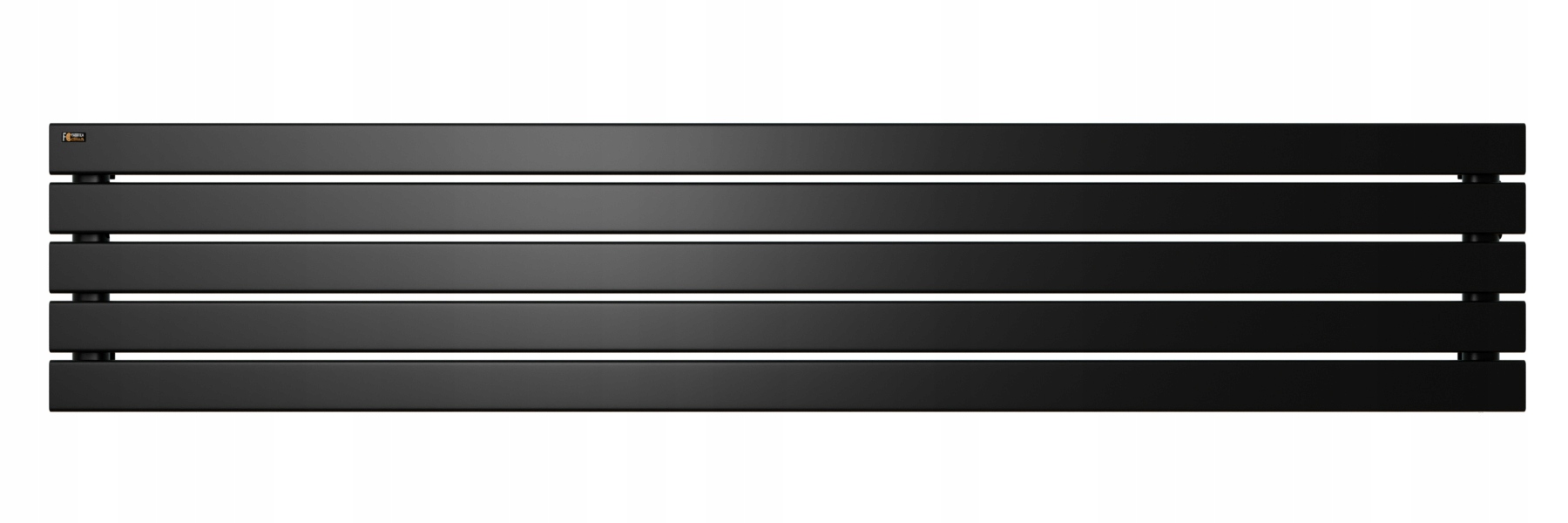 Dekorativní horizontální radiátor Lotus 38/180 černý, přípojka 50 mm boční