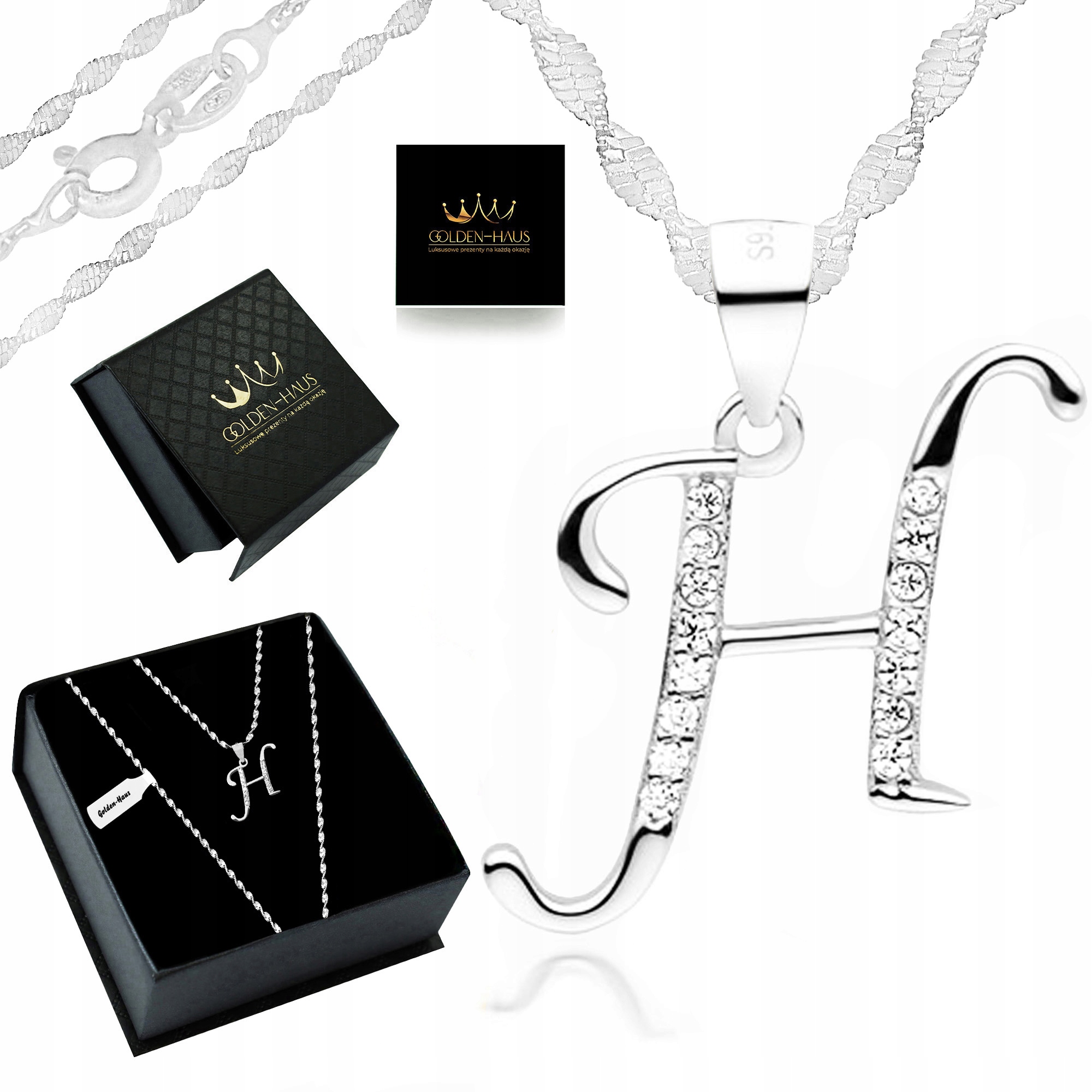 Stříbrný Řetízek Dámský Přívěsek Písmenko H Ryzost 925 Náhrdelník Pro Maminku Manželky