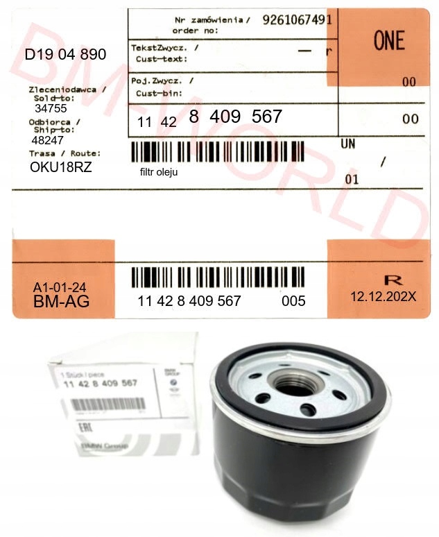 nový originální Oe Bmw Motorrad olejový filtr Bmw K46 S1000RR 10-17 s Aso