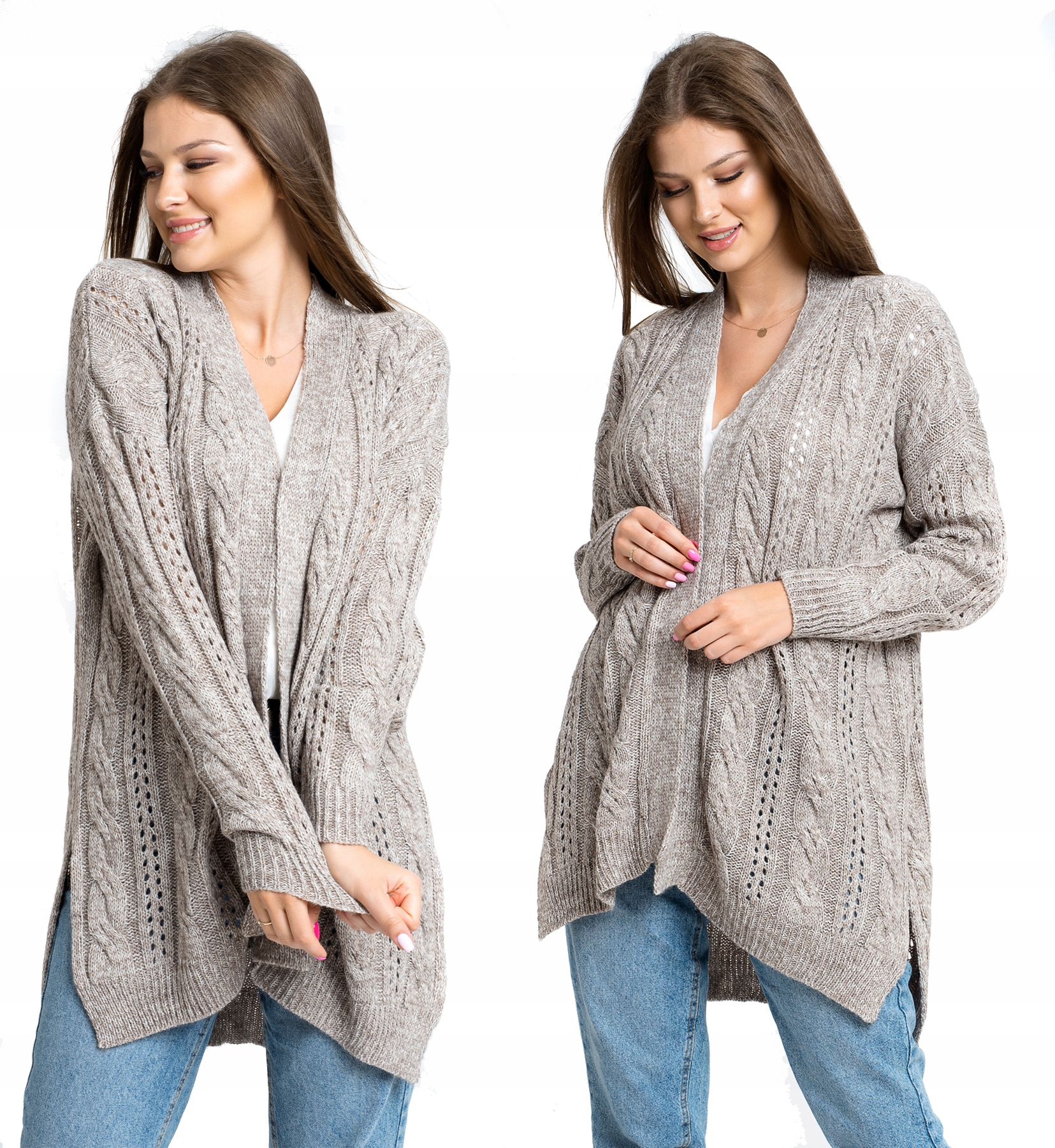 

Martin Ażurowa Narzutka Z Warkoczami Oversize