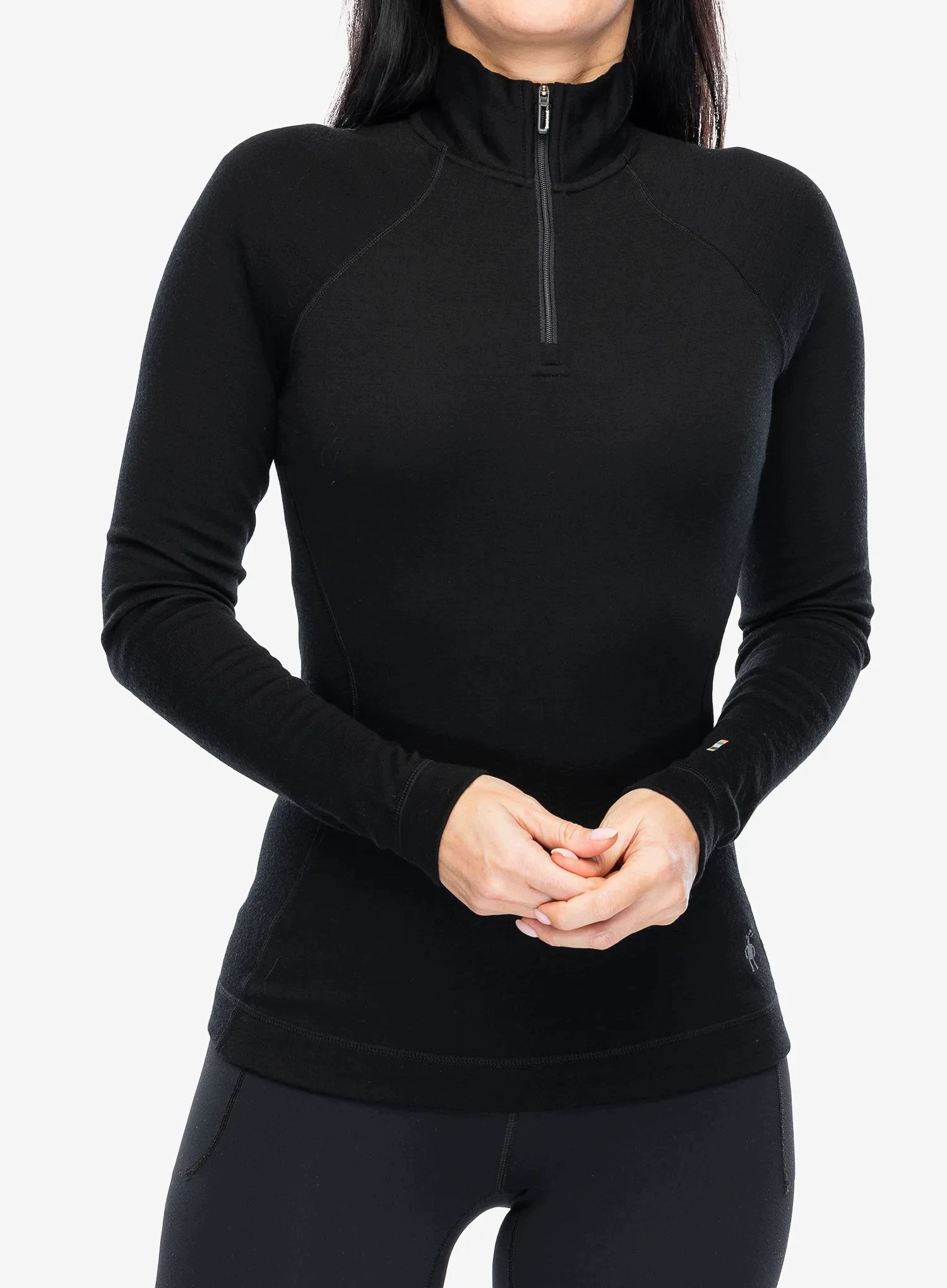 Dámská termo Mikina Smartwool Classic Thermal Merino Bl 1/4 Zip černá L
