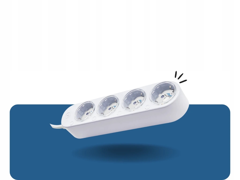 Shelly Power Strip 4 Gen4 (Wi-Fi Matter, Zigbee)-Biela