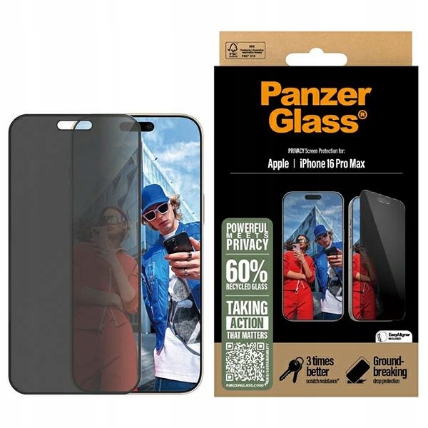 Ochranný kryt PanzerGlass na displej pre iPhone 16 Pro Max 6,9" Ultra Wide Fit P