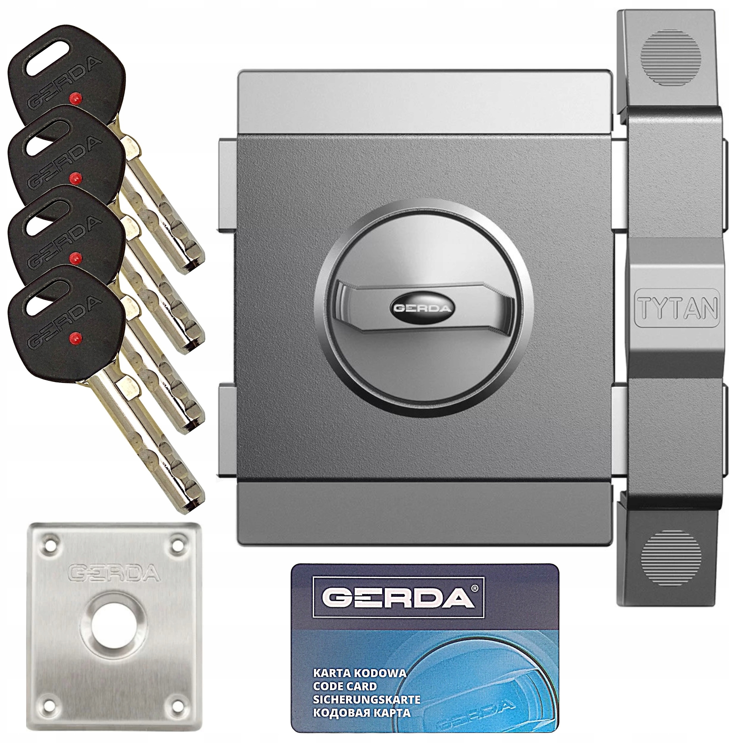 vrchní zámek Gerda Titan Zx grafit levý