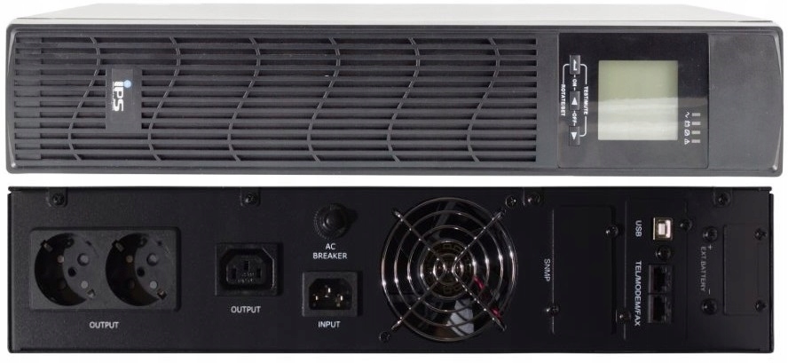 Zasilacz Awaryjny Ups Szafa Rack Tower LCD 2U 19” 1000VA 800W Ips True Sin