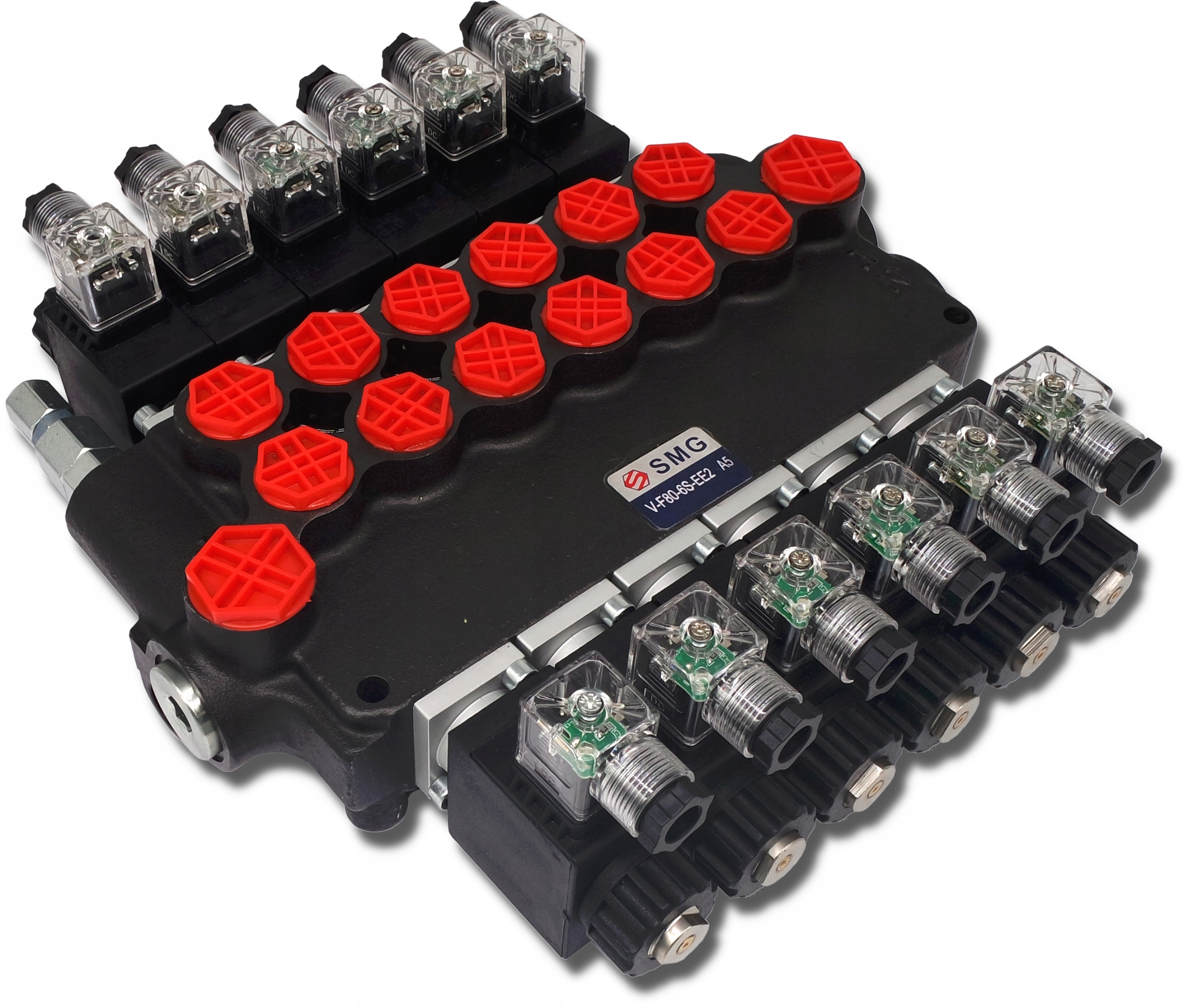 V-F80-6S-EE24 - ГІДРАВЛІЧНИЙ ЕЛЕКТРИЧНИЙ СПЛІТТЕР 6 СЕК 80Л 24В