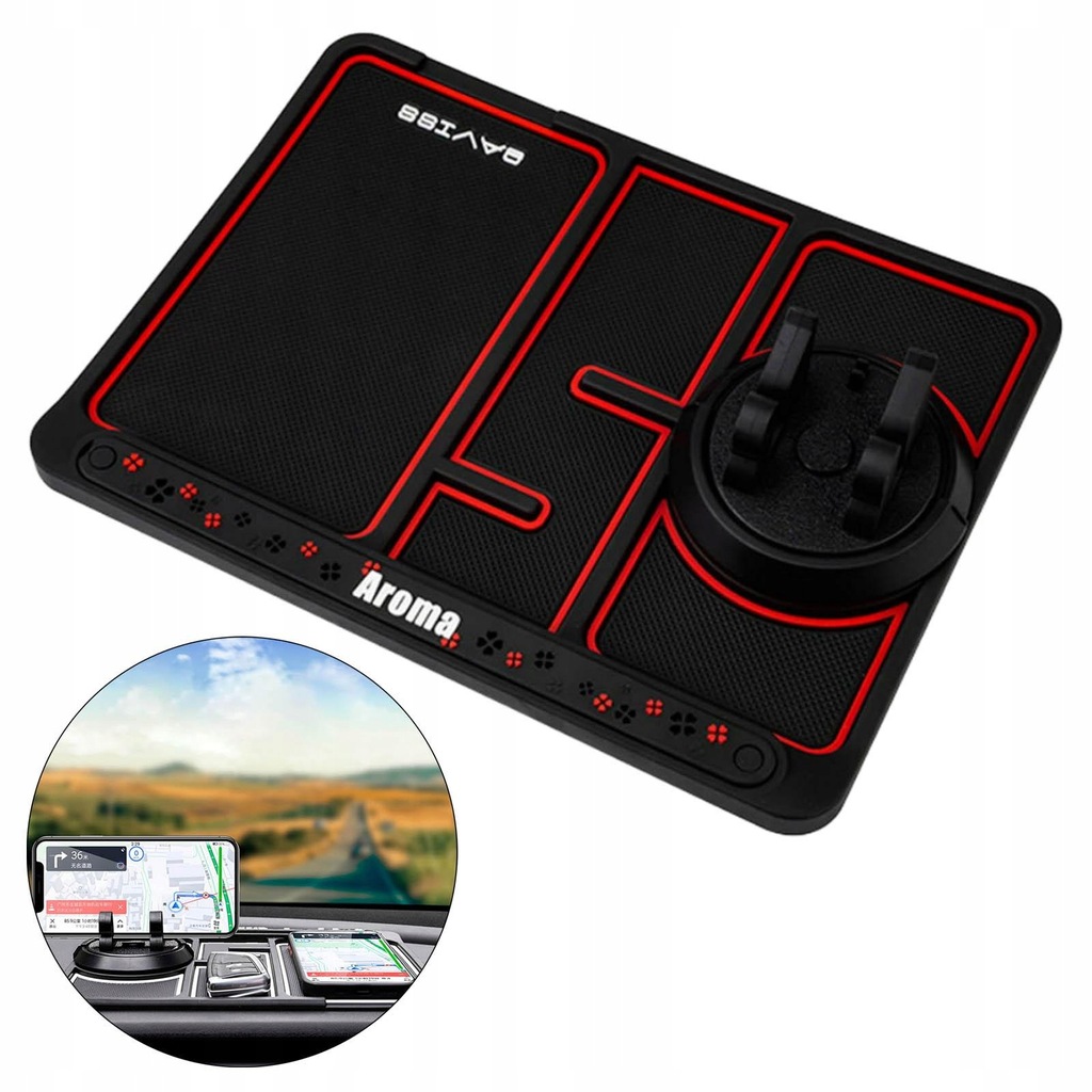PODKŁADKA NA TELEFON DO AUTA ANTYPOŚLIZGOWA Samoprzylepna Wielofunkcyjna Kod producenta Non-Slip Phone Pad for 4-in-1 Car Univer