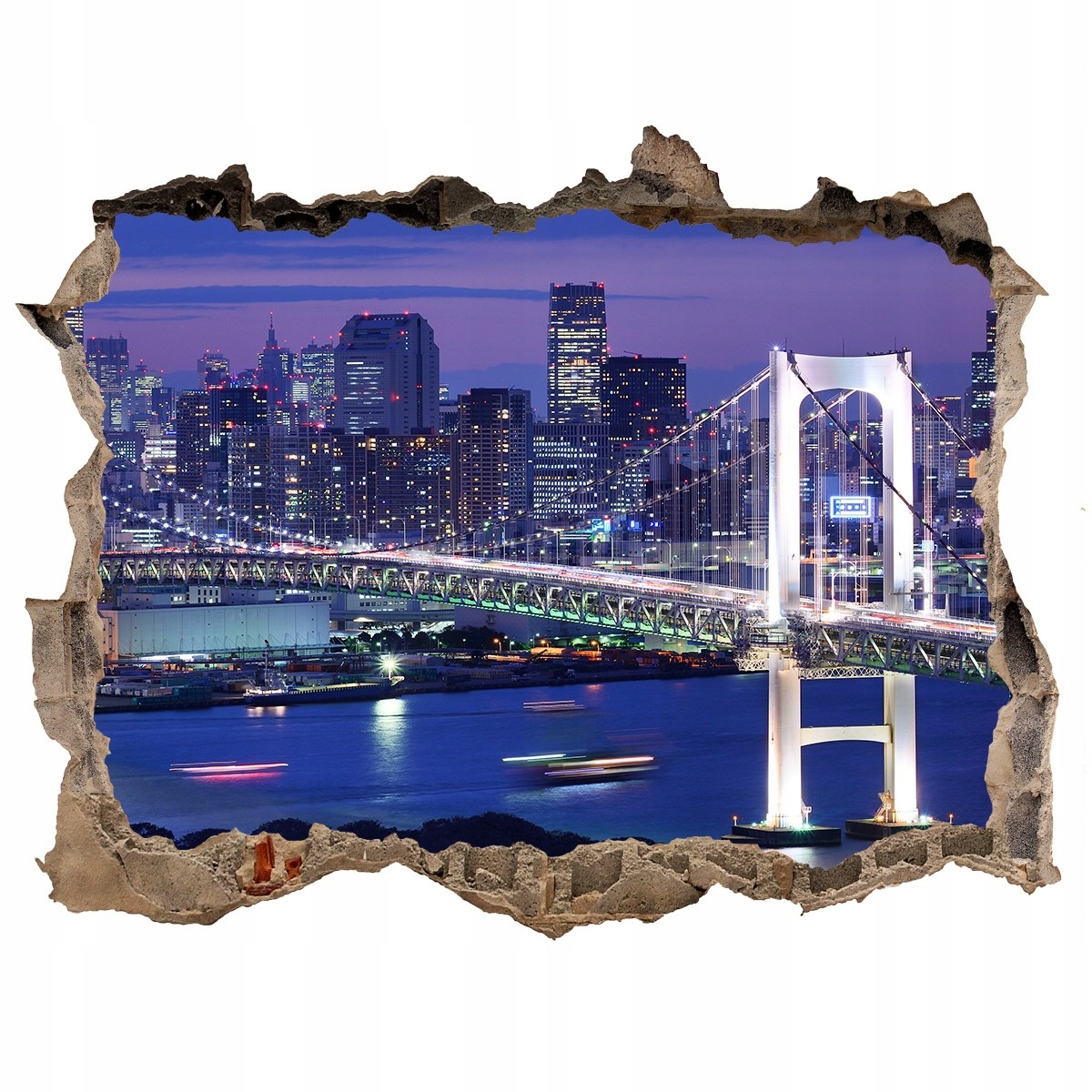 

Fototapeta dziura na ścianę 3d Most w Tokio 120x81