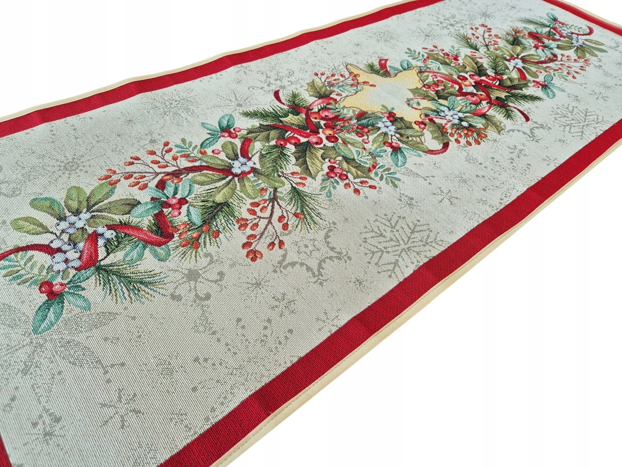 Běhoun s vánočním věncem 40x100 cm 1310