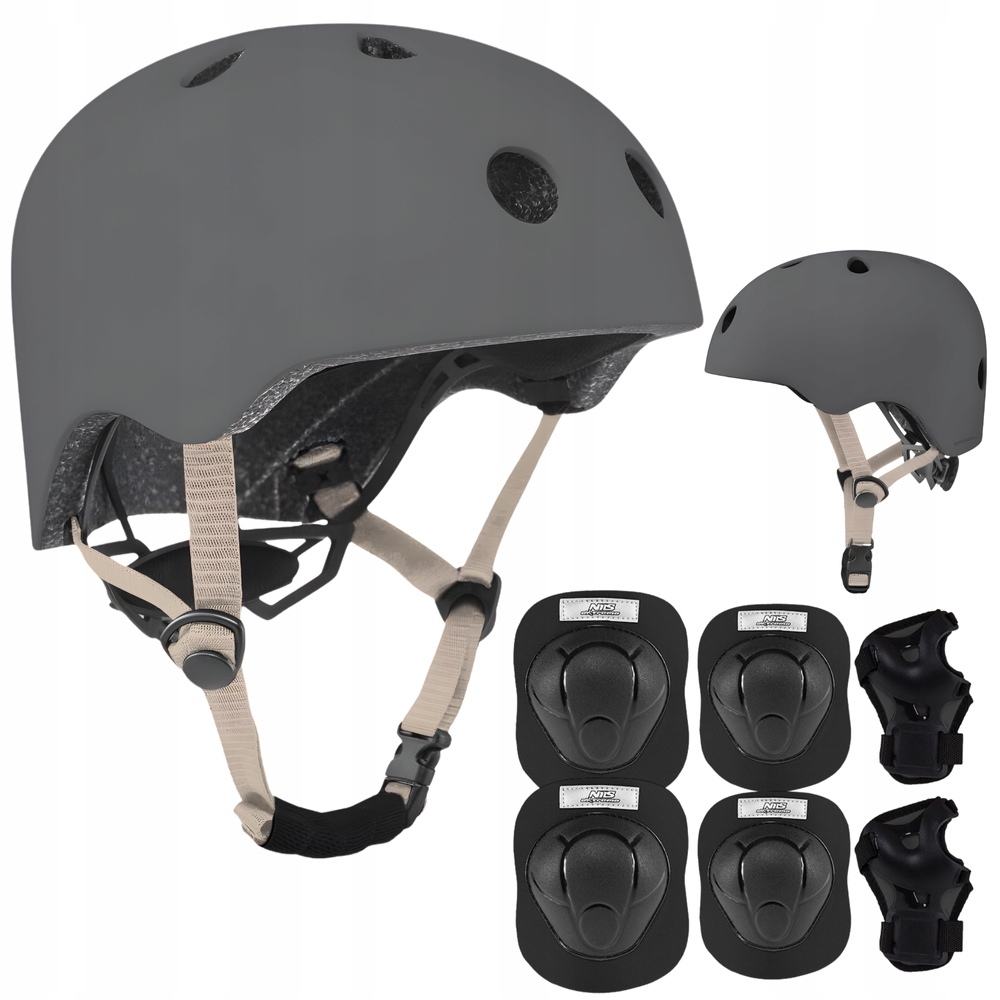 Helma na kolečkové brusle Kolo Skateboard Nastavitelný Oříšek 54-58 cm Chrániče M