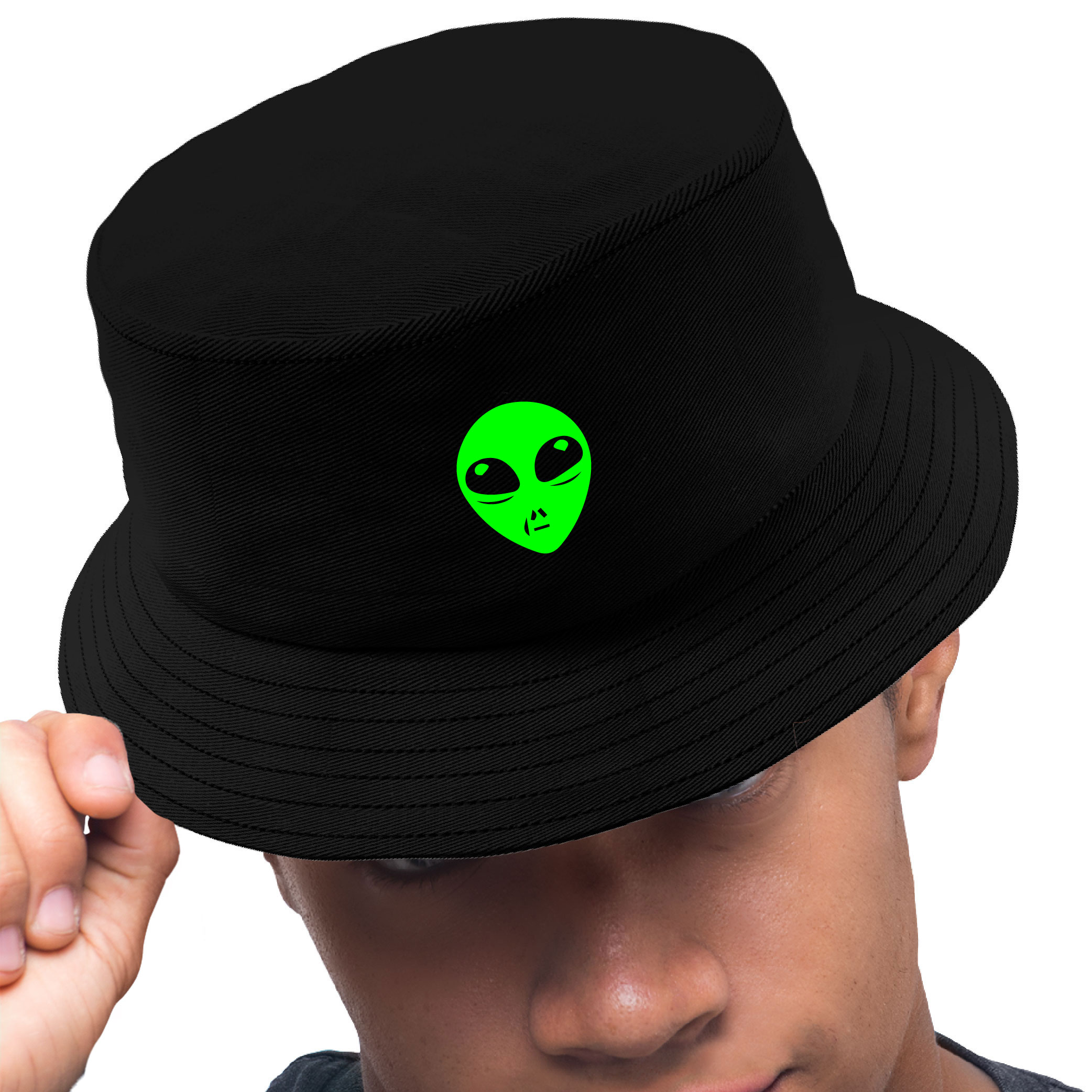 MODNY BUCKET NA WIOSNĘ LATO ALIEN KOSMITA UFO NASA Kolekcja kosmos kosmita zielony ludek