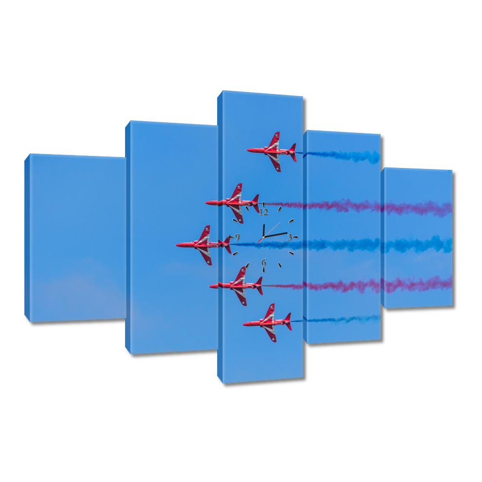 Nástenné hodiny 150x105 Lietadlá Ukážka