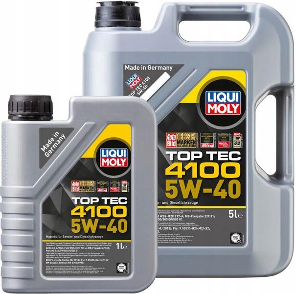OLEJ LIQUI MOLY 5W40 6L TOP TEC 4100 9510 9511