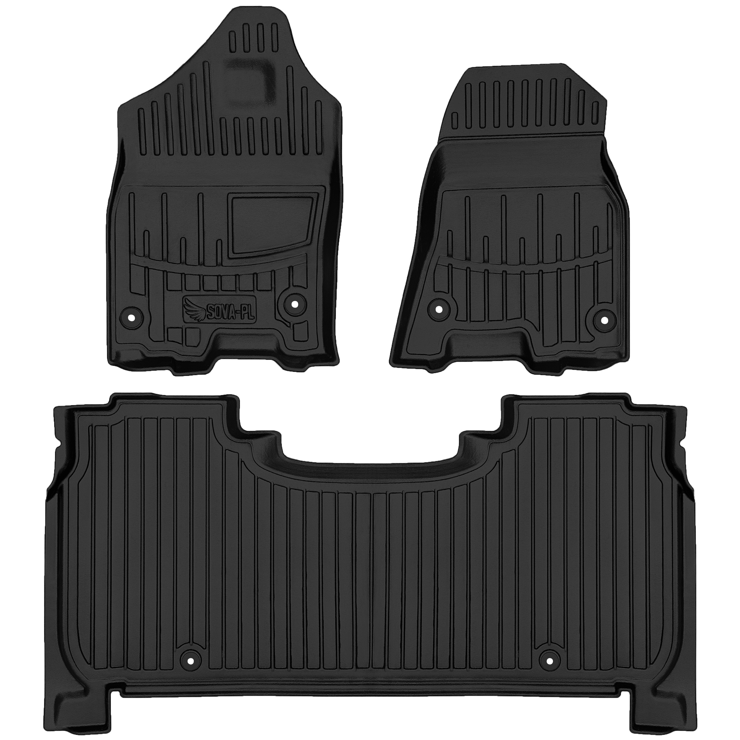 Dywaniki gumowe 3D Dodge Ram 1500 Crew cab (od 2018) pickup