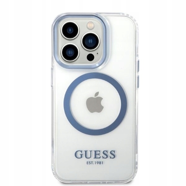 Pouzdro Guess pro iPhone 14 Pro, obal MagSafe clear case, krytka krytu