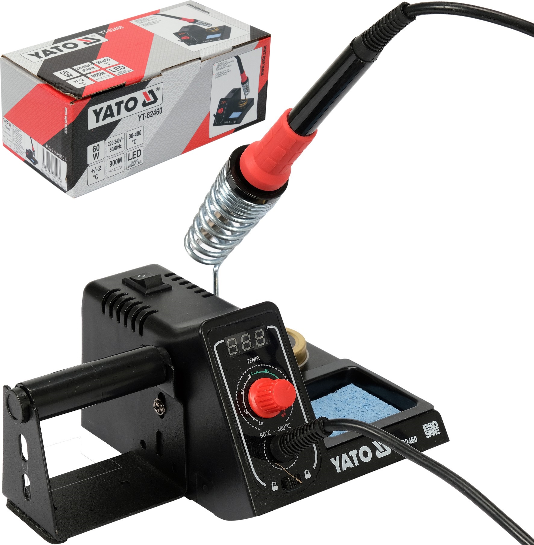 

Stacja Lutownicza Lutownica 60W LCD Grot 900M Yato