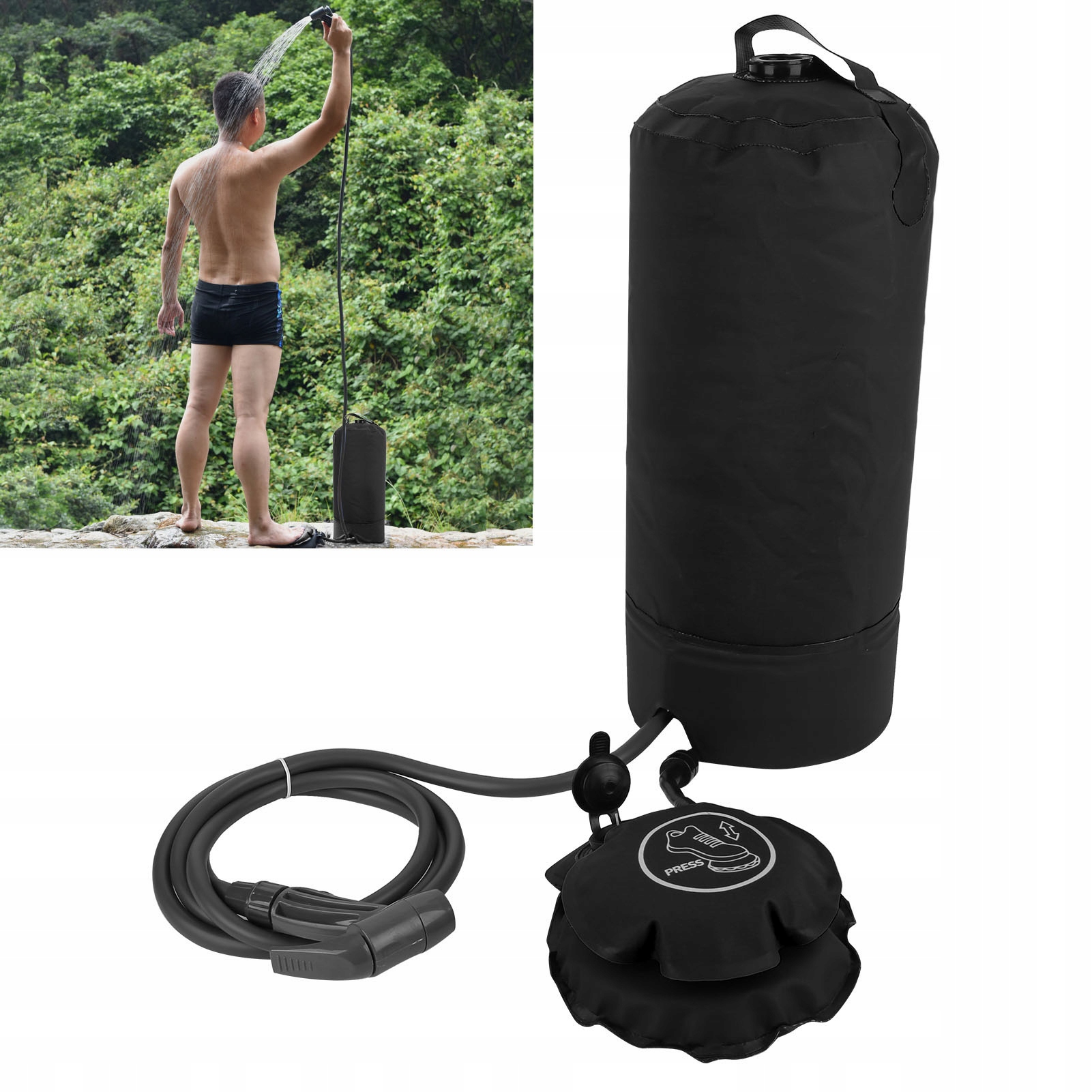 PRYSZNIC TURYSTYCZNY POLOWY KEMPINGOWY 11L Pojemność inna