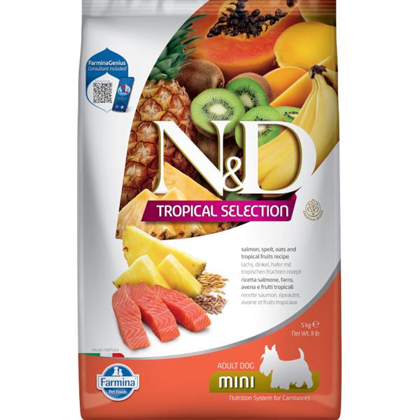 N&d Tropical Selection Dog Adult Mini Salmon 5kg