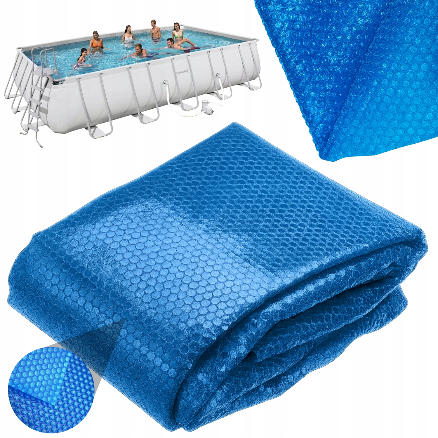Solární bublinkový Krycí Plachta bazénu Bestway Power Steel 671x396 cm