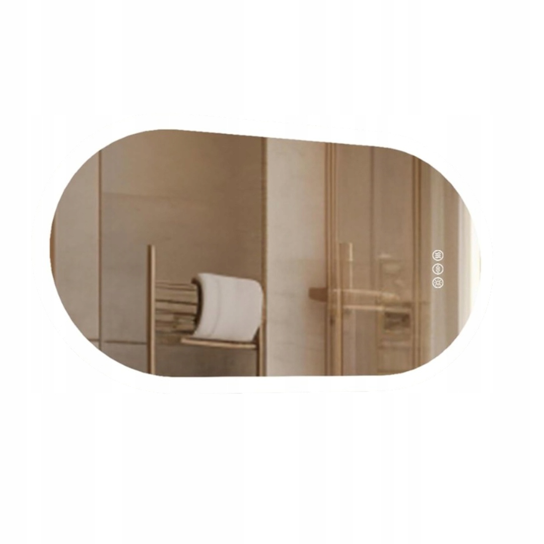 Kúpeľňové Zrkadlo Luvodi 120X60 CM, Dekoratívne Led Zrkadlo Bez Rámu, Fancy