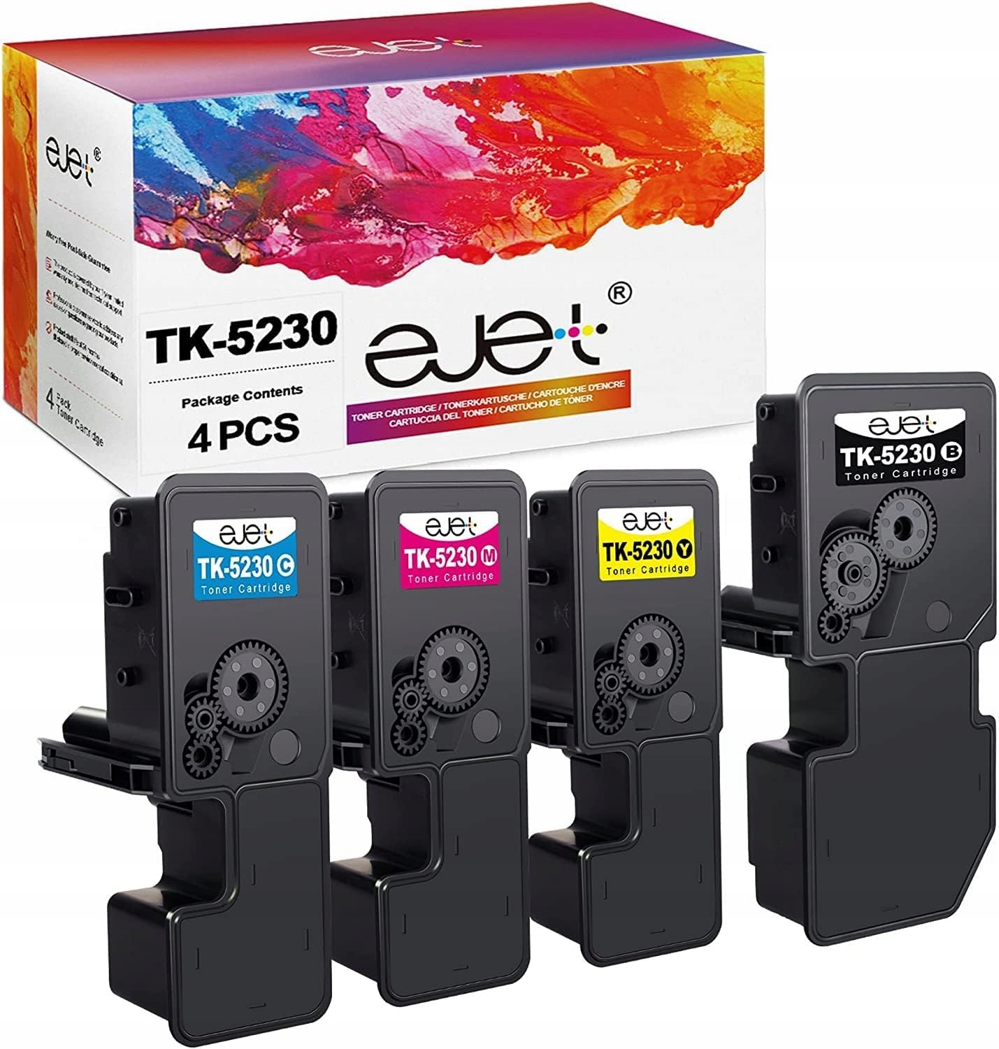 Ejet Kompatibilní s Kyocera Tk 5230 TK5230, sada 4 ks