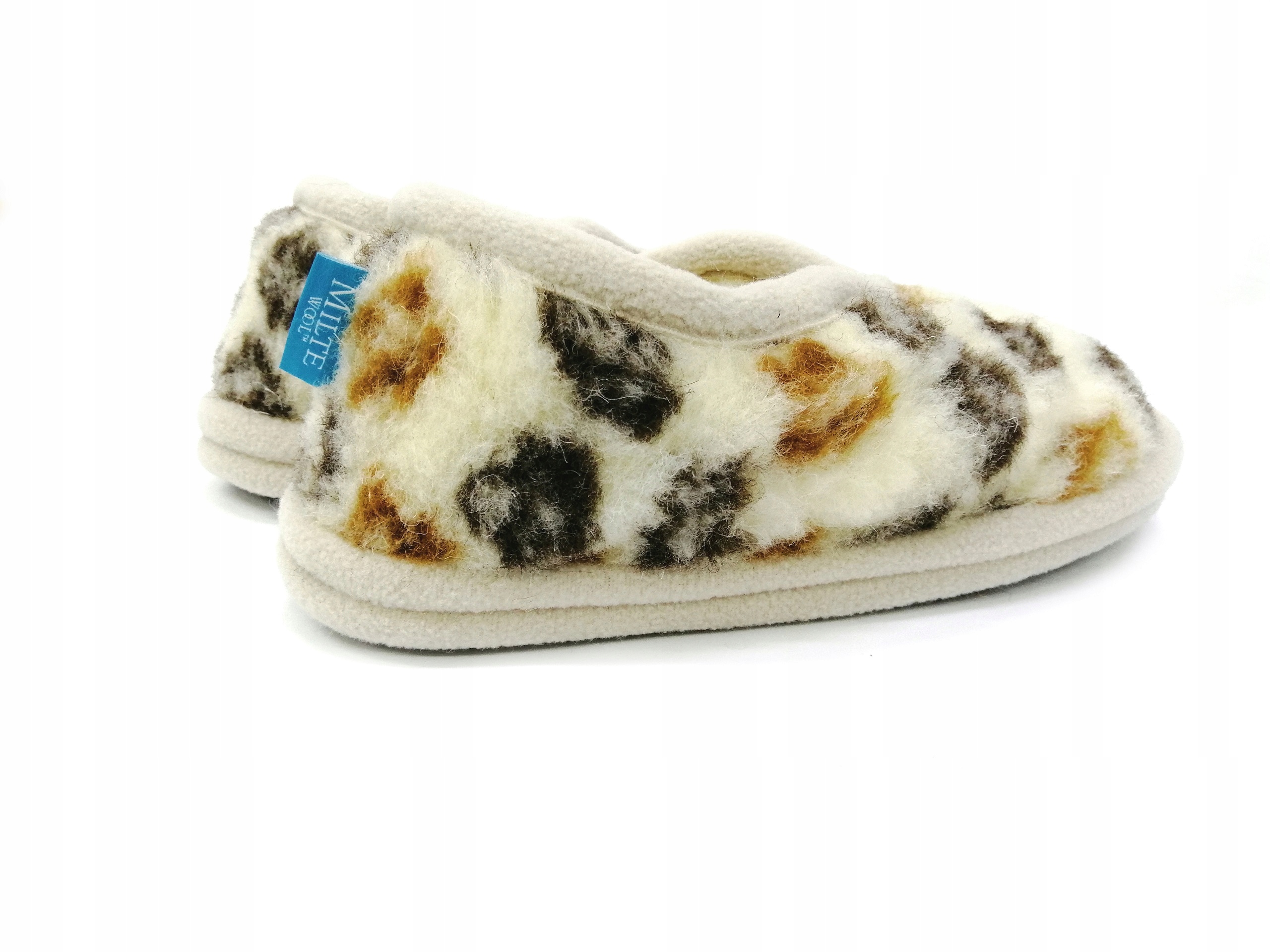 Pantofle ciapy wełniane MERYNOS R 36 Kapcie Listki Marka inna