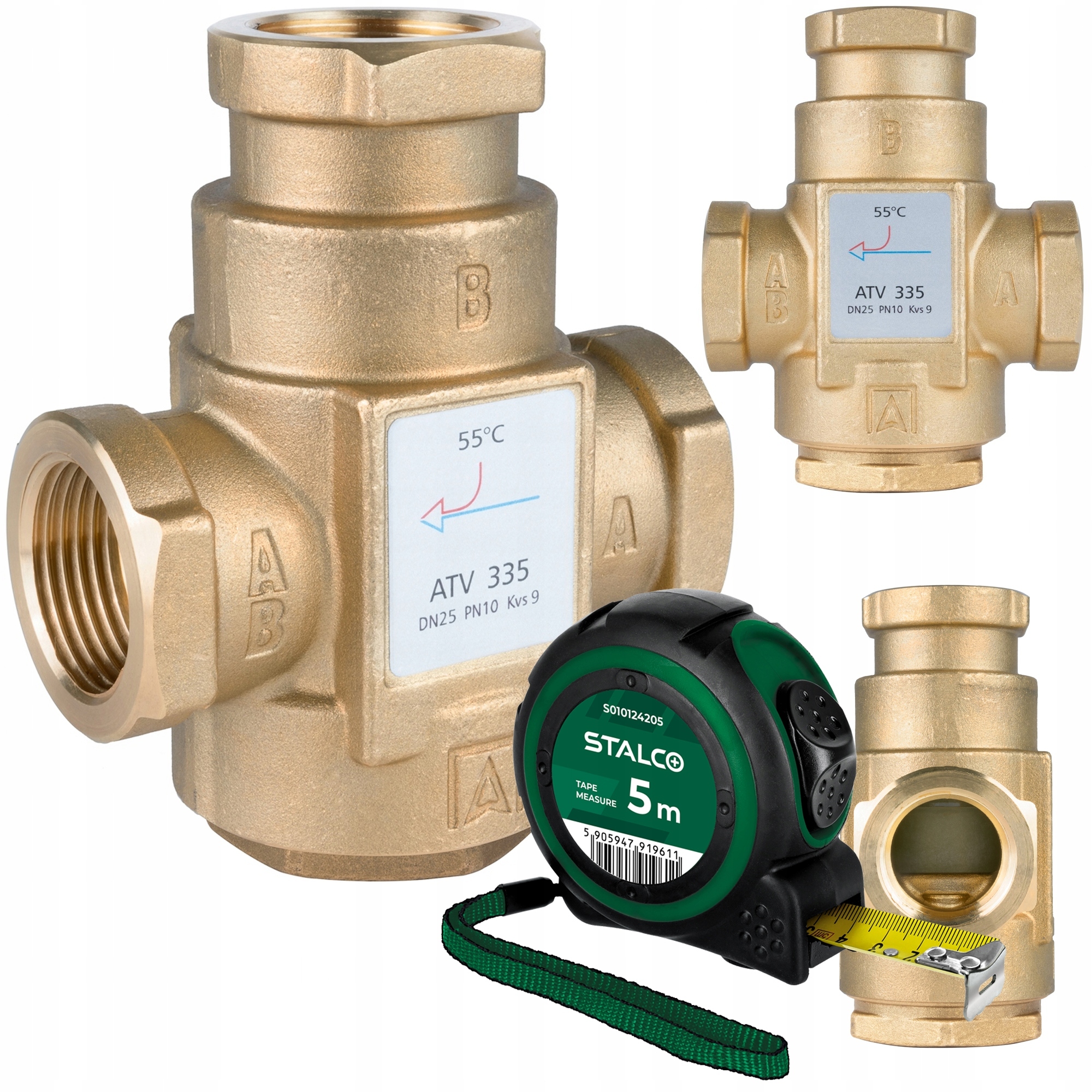 Teplotný Ventil Atv 335 DN25 Gw 1 Cal Kvs 9 m³/h Afriso 55°C Do Kotla