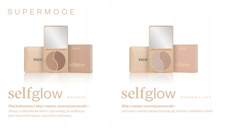 PAESE Puder brązujący SelfGlow Light 6g Forma prasowany